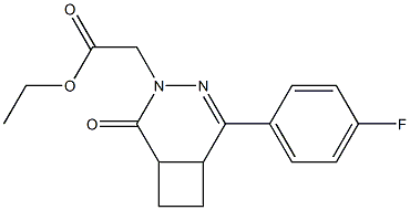 4,5-Ethylene-3-(4-fluorophenyl)-5,6-dihydro-6-oxopyridazine-1(4H)-acetic acid ethyl ester 结构式