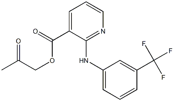 2-[(3-Trifluoromethylphenyl)amino]pyridine-3-carboxylic acid 2-oxopropyl ester 结构式