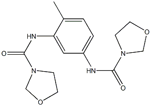 N,N'-(4-Methyl-1,3-phenylene)bis(oxazolidine-3-carboxamide) 结构式