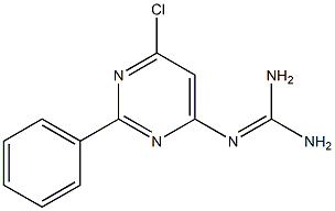 2-(2-Phenyl-4-chloropyrimidin-6-yl)guanidine 结构式