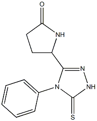 4-Phenyl-5-(5-oxopyrrolidin-2-yl)-2H-1,2,4-triazole-3(4H)-thione 结构式
