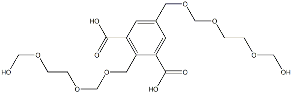2,5-Bis(8-hydroxy-2,4,7-trioxaoctan-1-yl)isophthalic acid 结构式