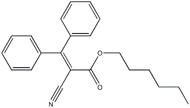 2-Cyano-3,3-diphenylpropenoic acid hexyl ester 结构式