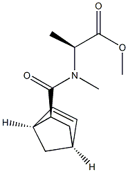 N-[[(1S,2S,4S)-Bicyclo[2.2.1]hept-5-en-2-yl]carbonyl]-N-methyl-L-alanine methyl ester 结构式