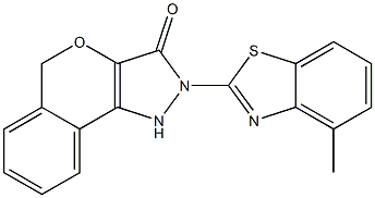 1,5-Dihydro-2-(4-methylbenzothiazol-2-yl)[2]benzopyrano[4,3-c]pyrazol-3(2H)-one 结构式