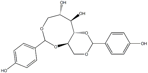 1-O,5-O:4-O,6-O-Bis(4-hydroxybenzylidene)-D-glucitol 结构式