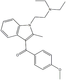 1-[2-Diethylaminoethyl]-3-(4-methoxybenzoyl)-2-methyl-1H-indole 结构式
