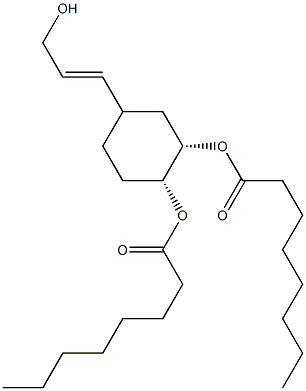 (E)-3-[(3S,4R)-3,4-Bis(octanoyloxy)cyclohexyl]-2-propen-1-ol 结构式