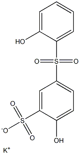 5-(2-Hydroxyphenylsulfonyl)-2-hydroxybenzenesulfonic acid potassium salt 结构式