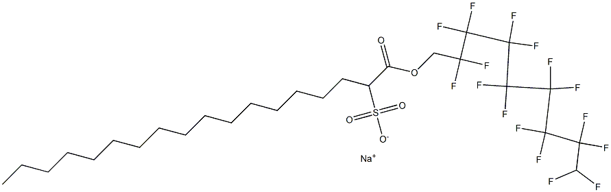 1-(2,2,3,3,4,4,5,5,6,6,7,7,8,8,9,9-Hexadecafluorononyloxycarbonyl)heptadecane-1-sulfonic acid sodium salt 结构式