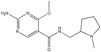 2-Amino-4-methoxy-N-[(1-methyl-2-pyrrolidinyl)methyl]-5-pyrimidinecarboxamide 结构式