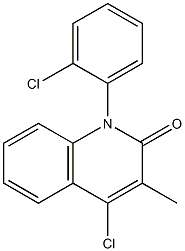 1-(2-Chlorophenyl)-3-methyl-4-chloro-2(1H)-quinolone 结构式