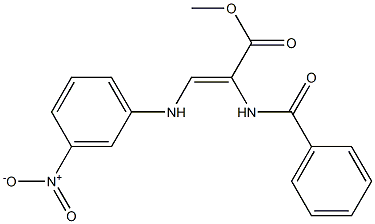 (Z)-3-[(3-Nitrophenyl)amino]-2-(benzoylamino)acrylic acid methyl ester 结构式