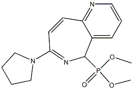 [7-(Pyrrolidin-1-yl)-5H-pyrido[3,2-c]azepin-5-yl]phosphonic acid dimethyl ester 结构式