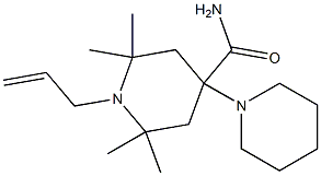 1-Allyl-4-(1-piperidyl)-2,2,6,6-tetramethyl-4-piperidinecarboxamide 结构式