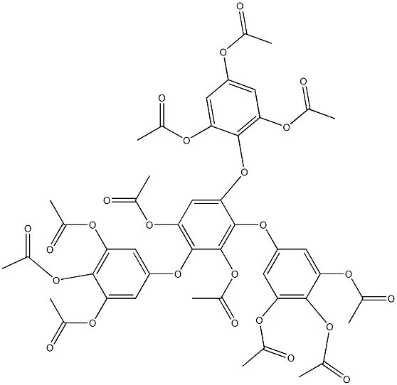 2,4-Bis(3,4,5-triacetoxyphenoxy)-2',3,4',5,6'-pentaacetoxydiphenyl ether 结构式