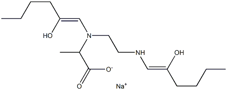 2-[N-(2-Hydroxy-1-hexenyl)-N-[2-(2-hydroxy-1-hexenylamino)ethyl]amino]propionic acid sodium salt 结构式
