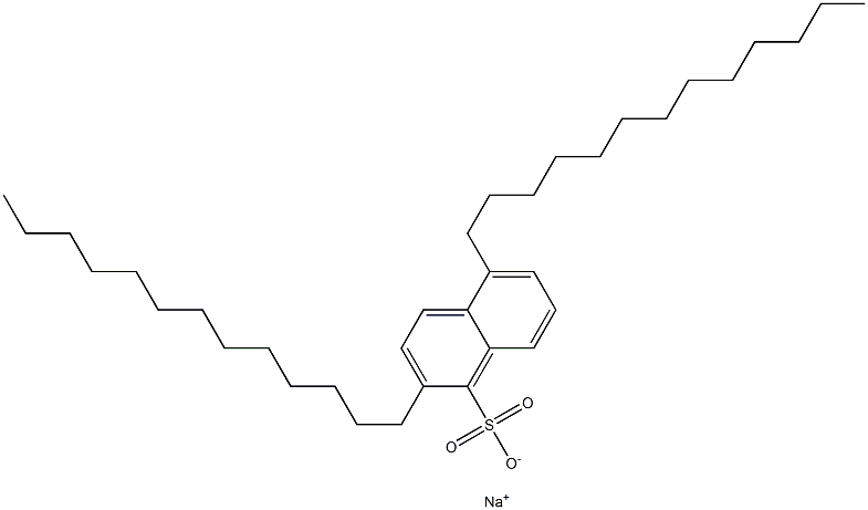 2,5-Ditridecyl-1-naphthalenesulfonic acid sodium salt 结构式