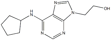 6-Cyclopentylamino-9-(2-hydroxyethyl)-9H-purine 结构式