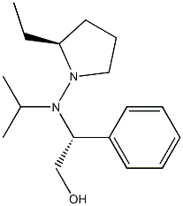 (2S)-2-Ethyl-1-[N-isopropyl-N-[(1R)-2-hydroxy-1-phenylethyl]amino]pyrrolidine 结构式