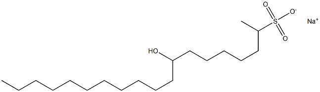 8-Hydroxynonadecane-2-sulfonic acid sodium salt 结构式