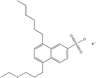 5,8-Dihexyl-2-naphthalenesulfonic acid potassium salt 结构式