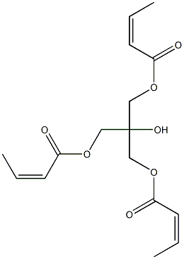 Bisisocrotonic acid 2-(isocrotonoyloxymethyl)-2-hydroxypropane-1,3-diyl ester 结构式