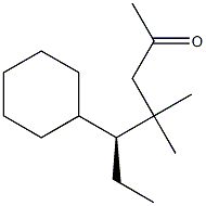 [S,(-)]-5-Cyclohexyl-4,4-dimethyl-2-heptanone 结构式