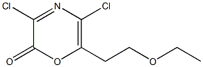 3,5-Dichloro-6-(2-ethoxyethyl)-2H-1,4-oxazin-2-one 结构式