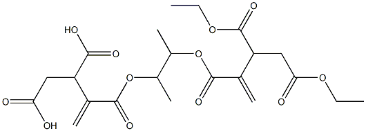 3,3'-[1,2-Dimethylethylenebis(oxycarbonyl)]bis(3-butene-1,2-dicarboxylic acid diethyl) ester 结构式