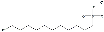 11-Hydroxyundecane-1-sulfonic acid potassium salt 结构式