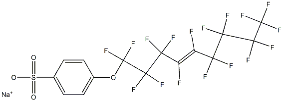 4-[(Heptadecafluoro-4-nonenyl)oxy]benzenesulfonic acid sodium salt 结构式