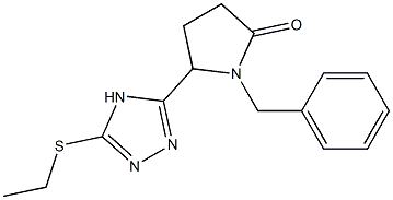 5-(5-Oxo-1-benzylpyrrolidin-2-yl)-3-ethylthio-4H-1,2,4-triazole 结构式