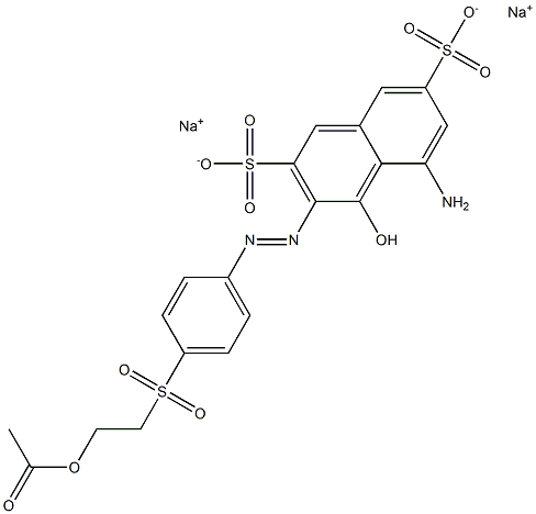 3-[p-(2-Acetoxyethylsulfonyl)phenylazo]-5-amino-4-hydroxy-2,7-naphthalenedisulfonic acid disodium salt 结构式
