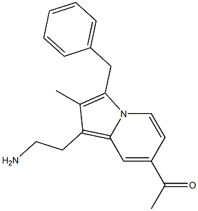 7-Acetyl-3-benzyl-2-methylindolizine-1-ethanamine 结构式