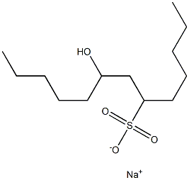 8-Hydroxytridecane-6-sulfonic acid sodium salt 结构式