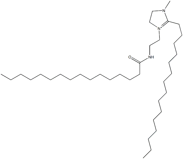 4,5-Dihydro-1-methyl-3-[2-[(1-oxohexadecyl)amino]ethyl]-2-pentadecyl-1H-imidazol-3-ium 结构式