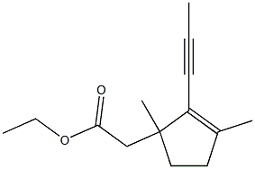 [1,3-Dimethyl-2-(1-propynyl)-2-cyclopentenyl]acetic acid ethyl ester 结构式