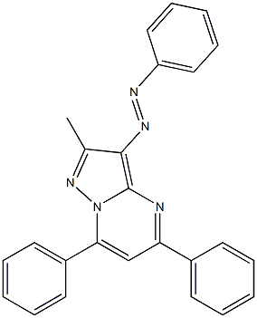 2-Methyl-3-(phenylazo)-5,7-diphenylpyrazolo[1,5-a]pyrimidine 结构式