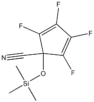 2,3,4,5-Tetrafluoro-1-(trimethylsilyloxy)cyclopenta-2,4-diene-1-carbonitrile 结构式