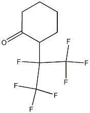 2-(Heptafluoroisopropyl)cyclohexanone 结构式