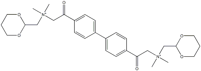 N,N'-[[1,1'-Biphenyl-4,4'-diyl]bis(2-oxo-2,1-ethanediyl)]bis(N,N-dimethyl-1,3-dioxane-2-methanaminium) 结构式