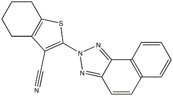 4,5,6,7-Tetrahydro-2-(2H-naphtho[1,2-d]triazol-2-yl)benzo[b]thiophene-3-carbonitrile 结构式