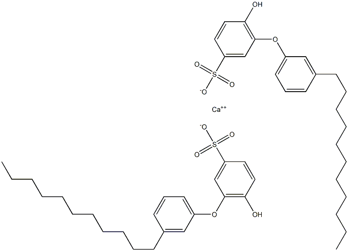 Bis(6-hydroxy-3'-undecyl[oxybisbenzene]-3-sulfonic acid)calcium salt 结构式