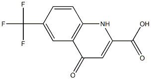 6-Trifluoromethyl-1,4-dihydro-4-oxoquinoline-2-carboxylic acid 结构式