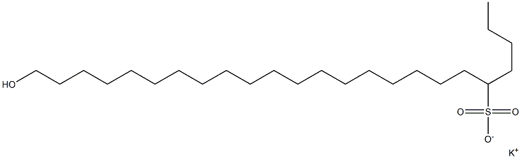 24-Hydroxytetracosane-5-sulfonic acid potassium salt 结构式