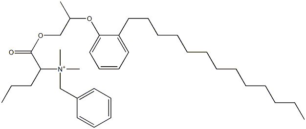 N,N-Dimethyl-N-benzyl-N-[1-[[2-(2-tridecylphenyloxy)propyl]oxycarbonyl]butyl]aminium 结构式