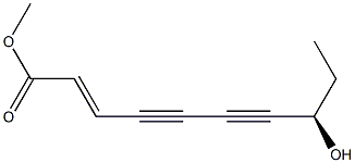 [R,E,(+)]-8-Hydroxy-2-decene-4,6-diynoic acid methyl ester 结构式