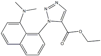 1-(8-Dimethylaminonaphthalen-1-yl)-1H-1,2,3-triazole-5-carboxylic acid ethyl ester 结构式