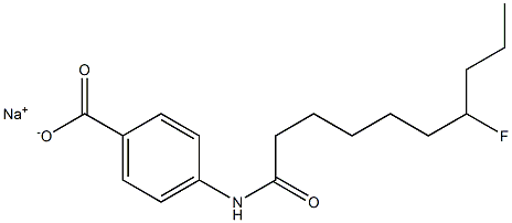 4-[(7-Fluorodecanoyl)amino]benzenecarboxylic acid sodium salt 结构式